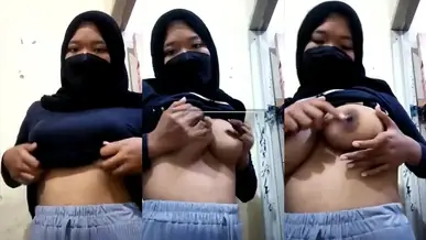 ABG Hijab Toket Bulat Sange Mendesah Puas Indo Hot