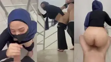 Daisy Bae - Cewek Jilbab Ngewe di Tangga Evakuasi