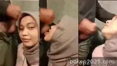 Jilbab Manis Nyepong Penuh Air Liur Basah Tegang